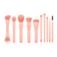 10 Piece Makeup Brush Set | Soft Synthetic Makeup Brushes