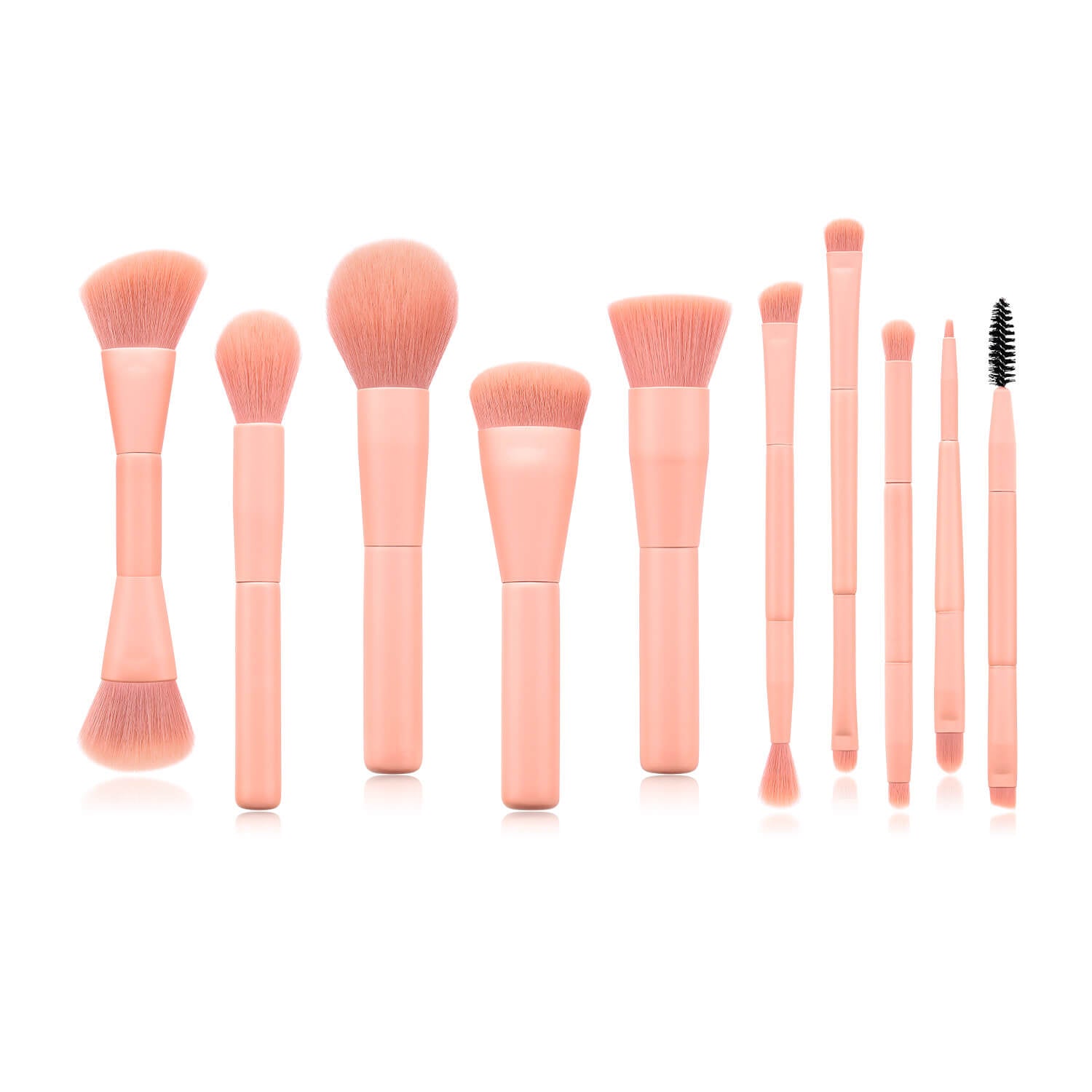 10 Piece Makeup Brush Set | Soft Synthetic Makeup Brushes
