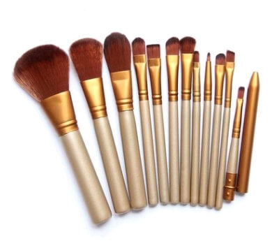 12 Piece Makeup Brush Set With Iron Box | Premium Makeup Brush Set