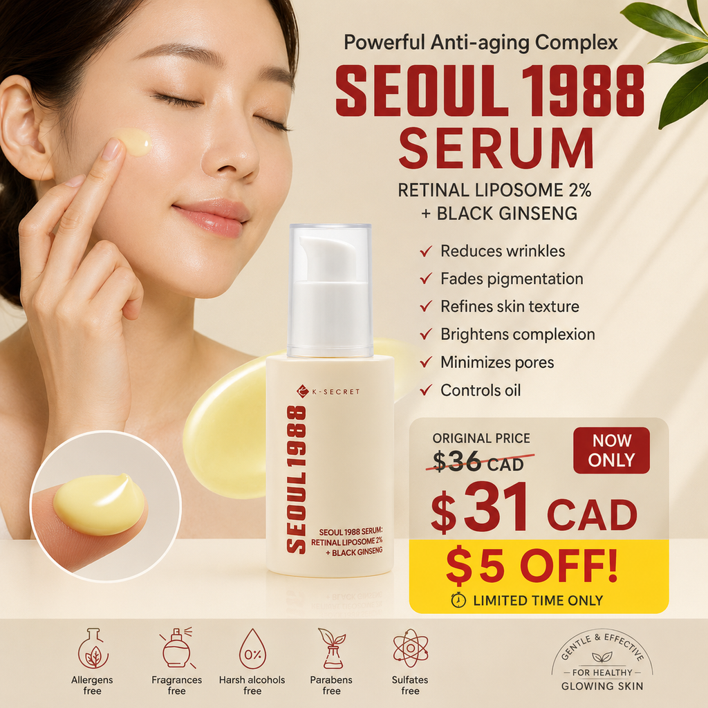 K-SECRET SEOUL 1988 Serum: Retinal Liposome 2% + Black Ginseng