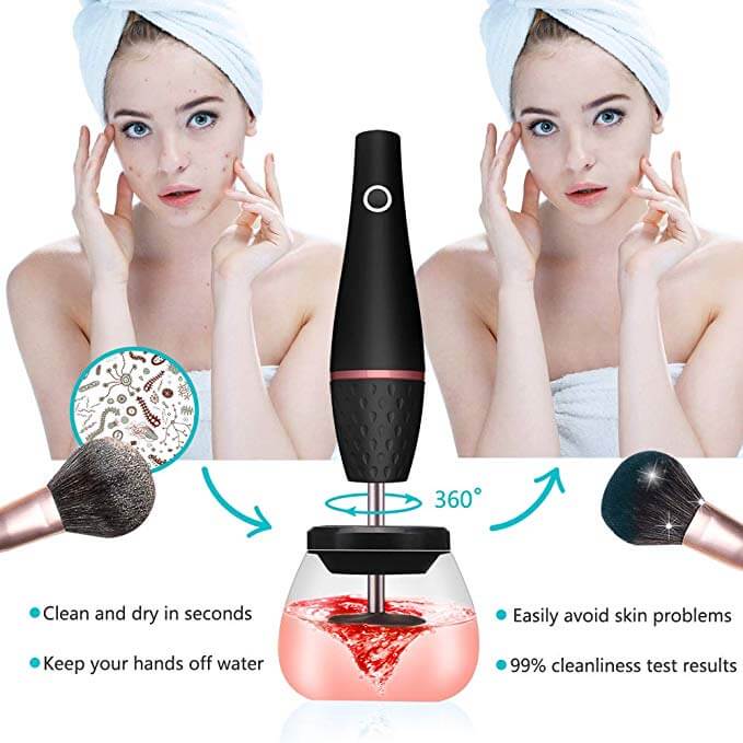 Portable Electric Makeup Brush Cleaner | Fast Makeup Brush Cleaner